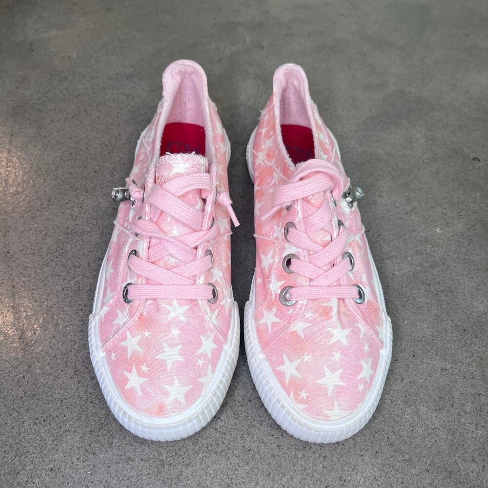 Blowfish Malibu Mellie Sneakers pink star slip on fashion sneaker girl sz 4 NEW